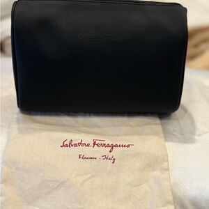 Salvatore Ferragamo Sleek Black Travel Pouch